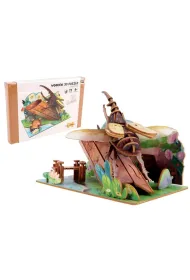 Puzzle drewniane 3D Chrz�szcz na drzewie Pro Kids