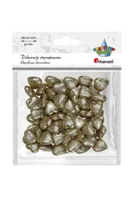 Titanum Styropianowe serca z�ote 19x19mm 50 szt.