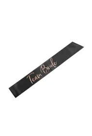 PartyDeco Szarfa Team Bride czarna 75cm