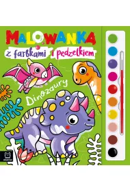 MALOWANKA Z FARBKAMI I P�DZELKIEM. DINOZAURY