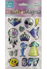 Stnux Naklejki rainbow hologram - Alien