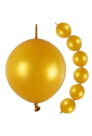 Balony z�ote z ��cznikiem 10 szt