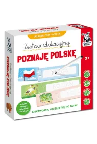 Zestaw edukacyjny. Poznaj� Polsk�. Ksi��ka + puzzle do pisania 3+ Kapitan Nauka