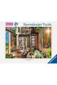 Puzzle 1000 el. Domek w lesie Ravensburger
