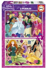 Puzzle 2x48 el. Ksi�niczki z bajek Disneya Educa