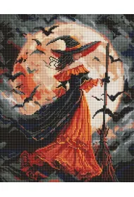 Ideyka Diamentowa mozaika - Czarownica 40x50cm