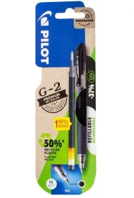 Strigo PILOT D�UGOPIS G2 0,7MM �ELOWY CZARNYX1 WK�AD CZARNY