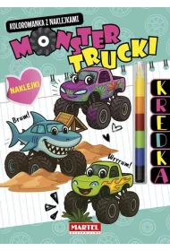 Modu�owa kredka. Monster Trucki z naklejkami