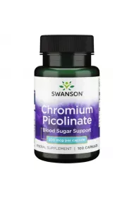Swanson Chrom pikolinian 200 mcg - suplement diety 100 kaps.