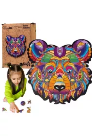 Puzzle drewniane eko 39 el. Br�zowy nied�wied� A3 Maksik