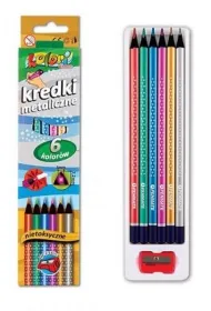 Penmate Kolori Premium Kredki tr�jk�tne neonowe + temper�wka 6 szt.