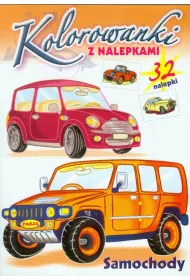 Kolorowanki z nalepkami . Samochody