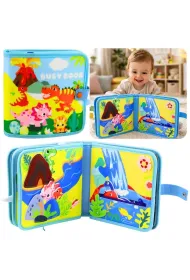 Ksi��eczka edukacyjna sensoryczna dinozaury LeanToys