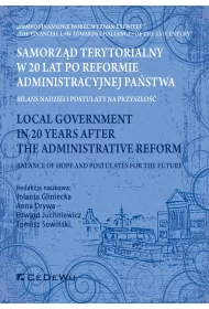 eBook Samorzd terytorialny w 20 lat po reformie administracyjnej pastwa. Bilans nadziei i postulaty na przyszo pdf