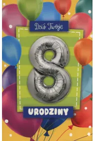 Pan Dragon Karnet Balloon 8 Urodziny