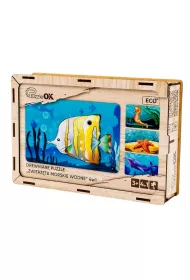 Puzzle drewniane 4w1 zwierzta morskie PuzzleOK