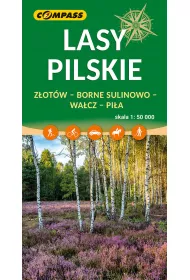 Lasy Pilskie Z�ot�w - Borne Sulinowo - Wa�cz - Pi�a mapa skala 1 : 50 000