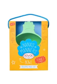 Nana`s Manners Etap 1, Miska silikonowa z przyssawk� i uchwytem, zielona