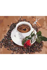 Brushme Malowanie po numerach - Kawa z odrobin� romansu 40x50cm
