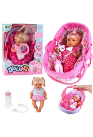 Lalka bobas w noside�ku plus akcesoria LeanToys