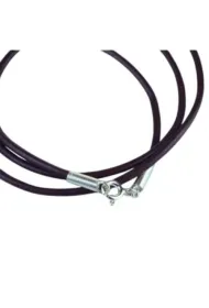 Sotis Rzemyk-srebrne ko�c�wki, 50 cm czarny Ag925