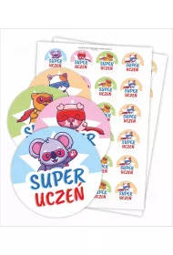 LearnHow Naklejki motywacyjne - Super ucze� 48 szt.