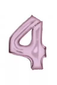 Amscan Balon foliowy cyfra 4 satynowa pastelowy r 86cm