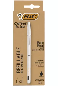 Bic Dugopis Cristal Re'new Metal + 2 wkady czarny