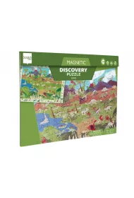 Puzzle magnetyczne i gra 2w1 Dinozaury Scratch