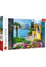 Puzzle 1000 el. Widok na jezioro Como Trefl