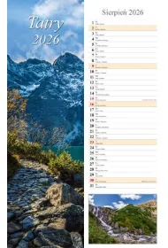 Kalendarz �cienny 2026 pasek Tatry