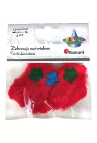 Titanum Ozdoba materia�owa serca czerwone 3 szt.