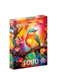 Puzzle 1000 Kolorowy ptaszek Enjoy
