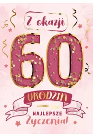 Armin Style KARNET URODZINY 60 B6 Z KOP AS KONFETTI KF-17
