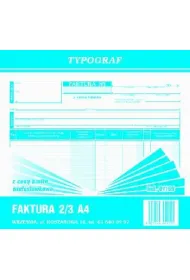 Druki samokopiuj�ce faktura vat brutto 2/3 A4 80 kartek