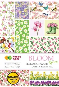 Happy Color Blok A4 16 ark z motywami Bloom Spring