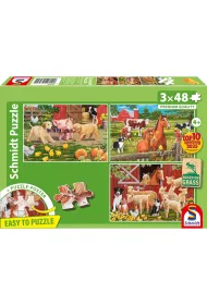 Puzzle 3x48 Zwierz�ta na farmie Schmidt