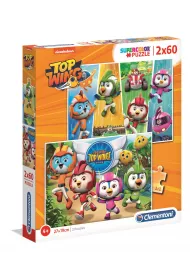 Puzzle 2 x 60 el. Supercolor. Top wing Clementoni