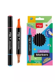 Easy Stationery Dwustronny marker 12 kolorw 6szt