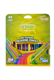 Cricco Kredki tr�jk�tne dwustronne 48 kolor�w 24 szt.