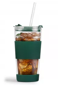 Vialli Design Kubek termiczny szklany ze somk Fuori 30398 600 ml
