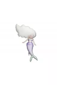 PartyDeco Balon foliowy Syrena, 72x52cm
