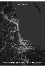 Plakat dekoracyjny - Gdask, Gdyni, Sopt 56x659 mm