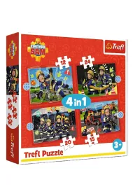 Puzzle 4w1 Przygody stra�aka Sama Trefl