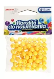 Brewis Koraliki do nawlekania + sznurek ��te 8mm, 16g