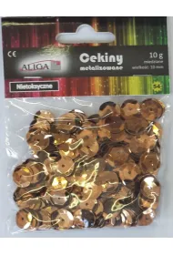 Aliga Cekiny metalizowane 8 mm miedziane 10 g w opakowaniu MT-6593