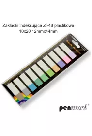 Penword Zakadki indeksujce 12x44mm 10x20szt plastikowe