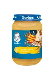 Gerber Deserek gruszki mango i trzy zboa dla niemowlt po 8 miesicu 190 g