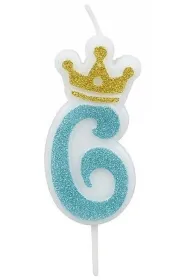 �wieczka 6 niebieska 6,8cm PARTY GO