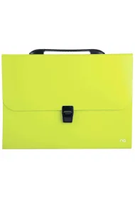 Deli Teczka A4 Rio z r�czk� czarn� 7-przegr�dek zielona